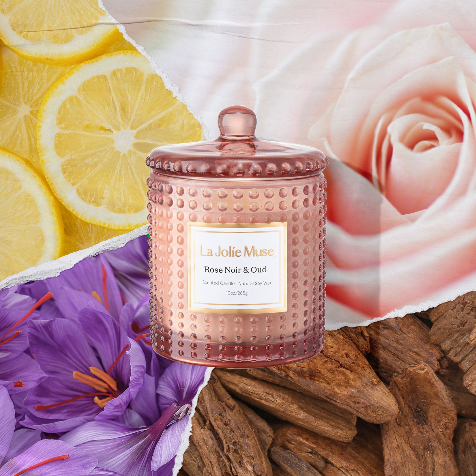 Marvella - Rose Noir & Oud 10oz Candle Candles Marvella_RoseNoirOud_PDP_10oz_2 La Jolie Muse