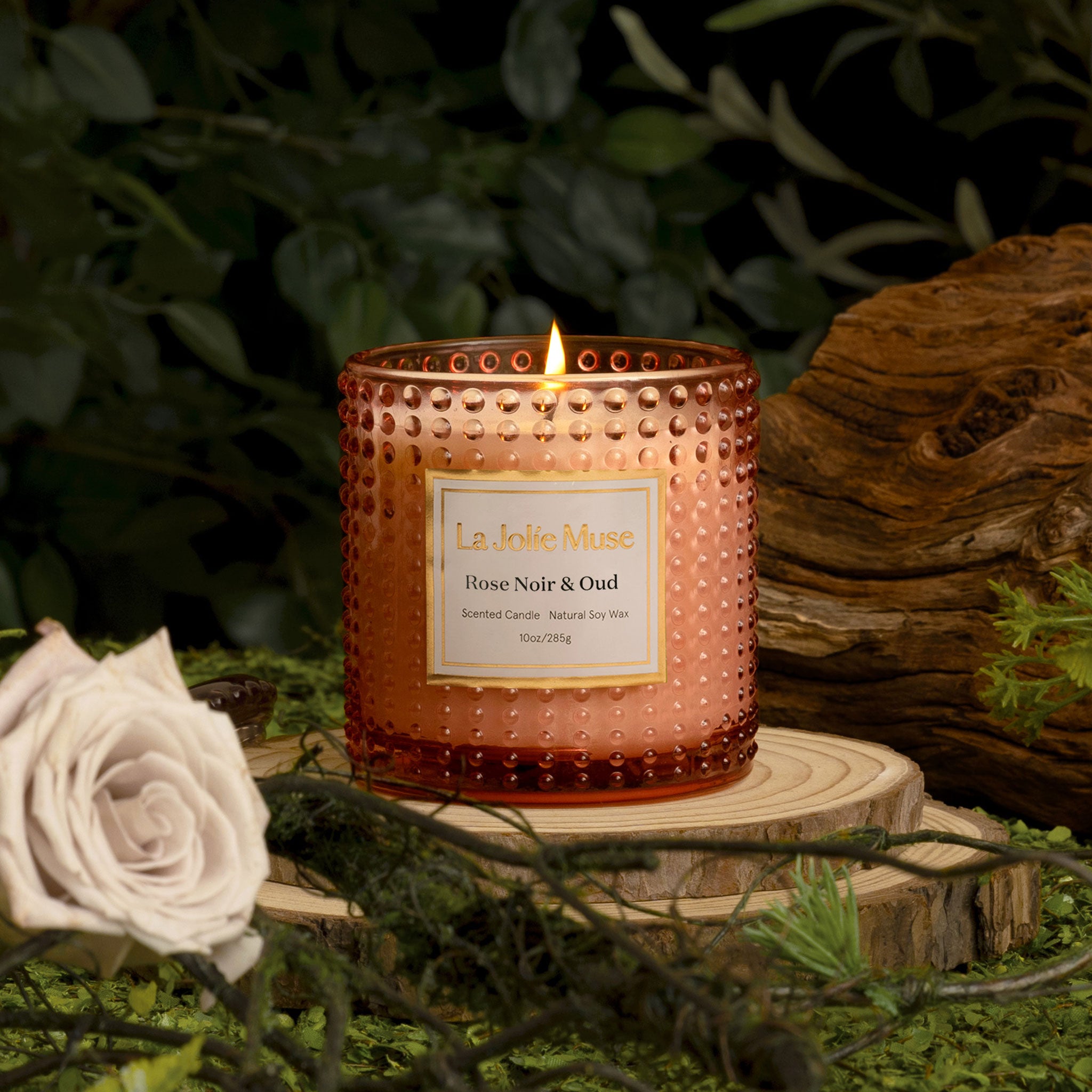 Marvella - Rose Noir & Oud 10oz Candle Candles Marvella_RoseNoirOud_PDP_10oz_3 La Jolie Muse