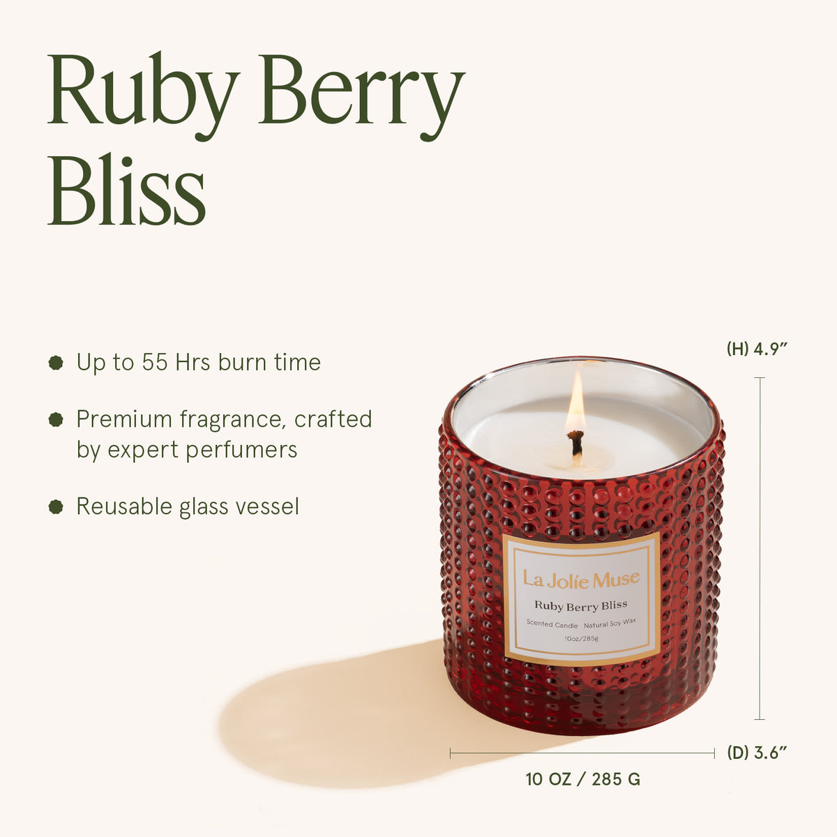 Marvella - Ruby Berry Bliss 10oz Candle Candles Marvella_RubyBerryBliss_PDP_10oz_5_a5926ff7-1c34-4587-8bd1-94f8d8ea4d91 La Jolie Muse