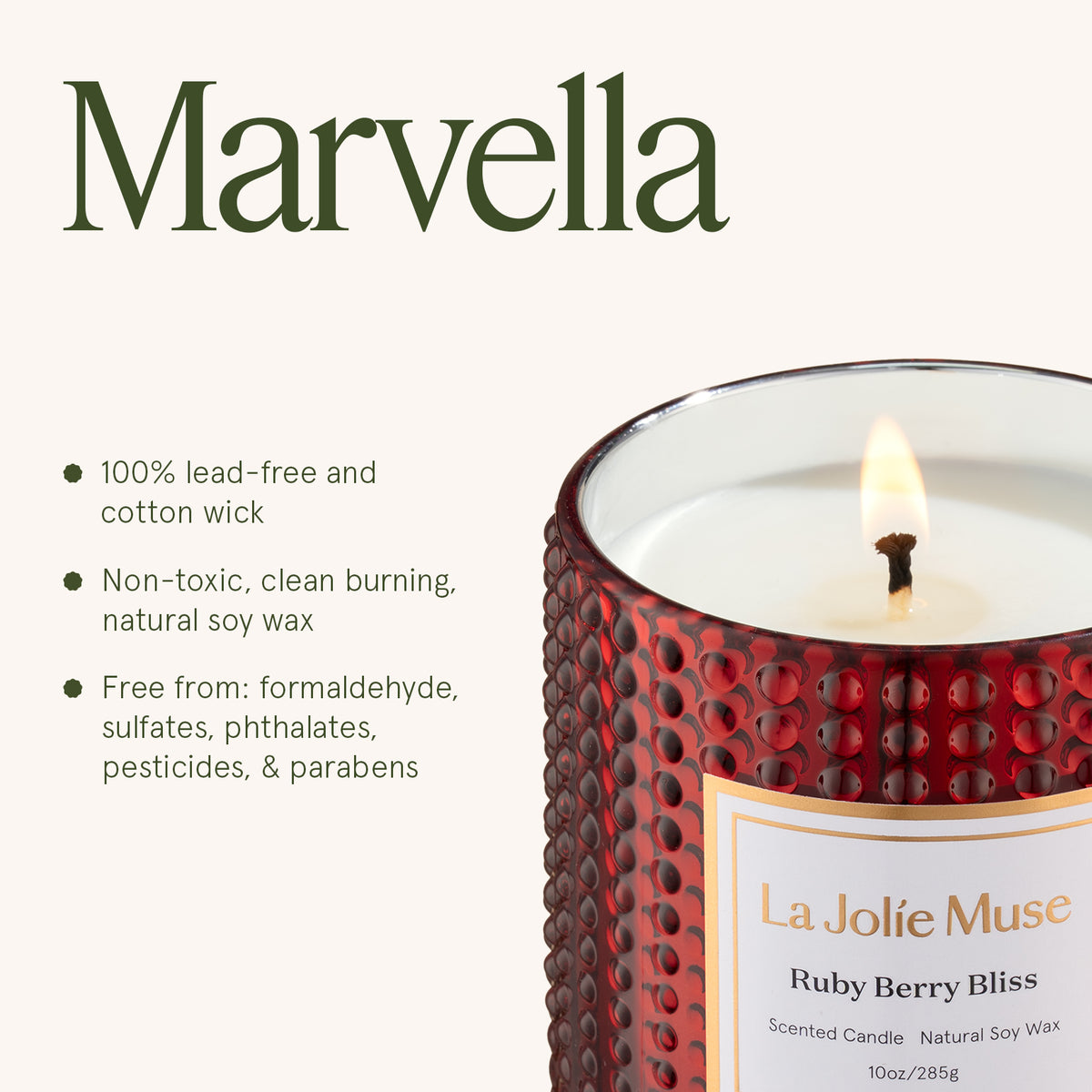 Marvella - Ruby Berry Bliss 10oz Candle Candles Marvella_RubyBerryBliss_PDP_10oz_6_aa92722a-d43f-482f-b626-b9fdc128b3ad La Jolie Muse