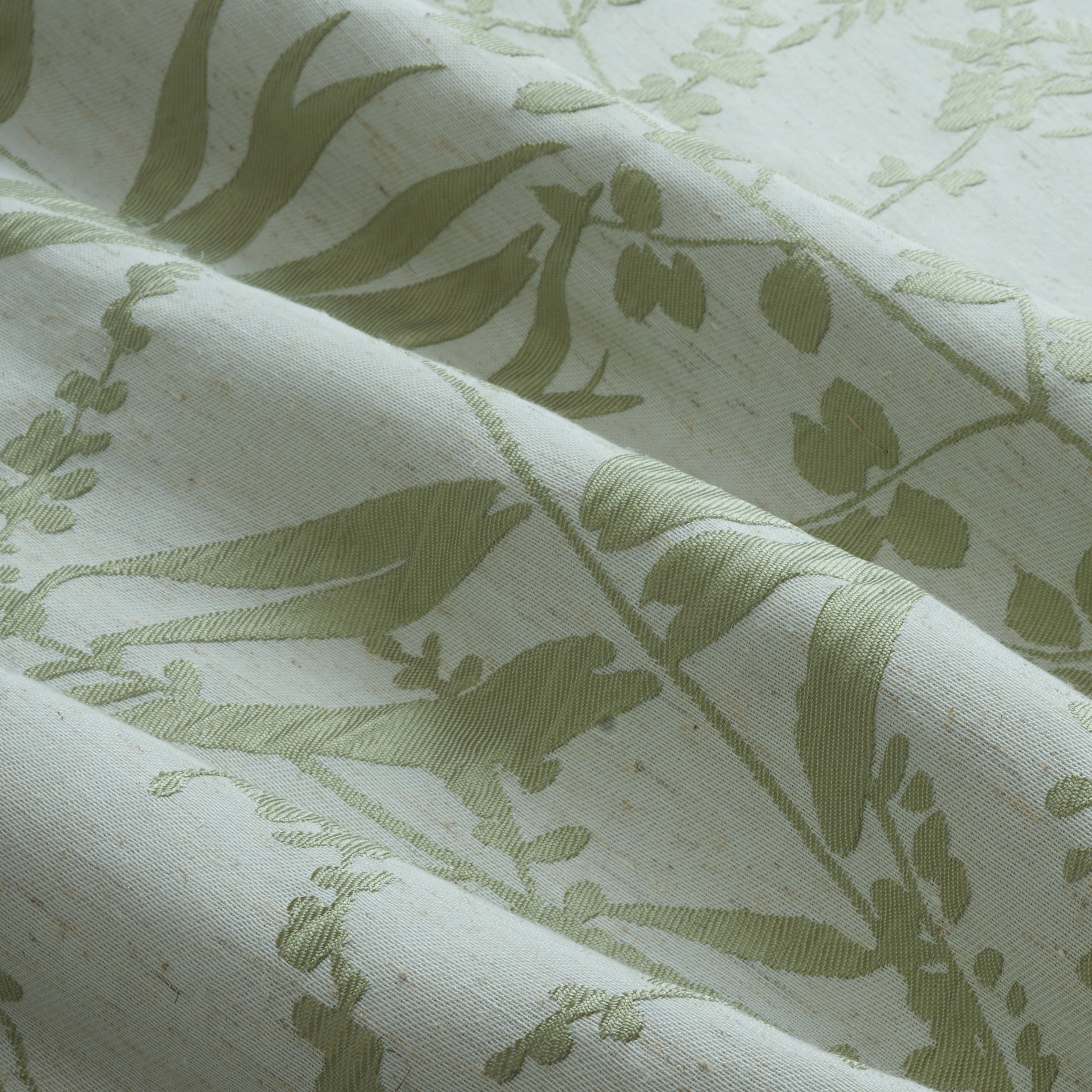 La Jolie Muse Belinda Sage Green Leafy Patterned Velveteen Pillow Cover Set of 2 - Green - S