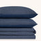 Conner Modern Classic Navy Blue Cotton Duvet Cover Set of 5