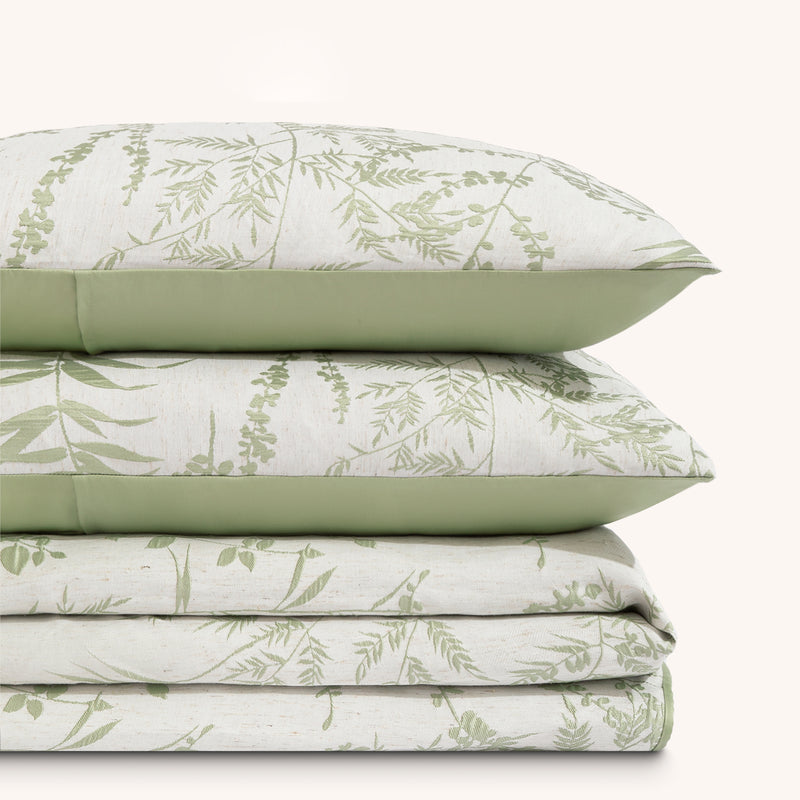 Green Leafy Velvet Pillow Cover Set of 2 – LA JOLIE MUSE