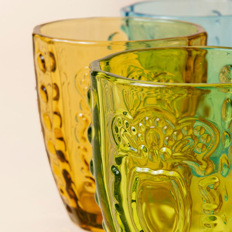 Olala Colored Drinking Glasses Set of 4
