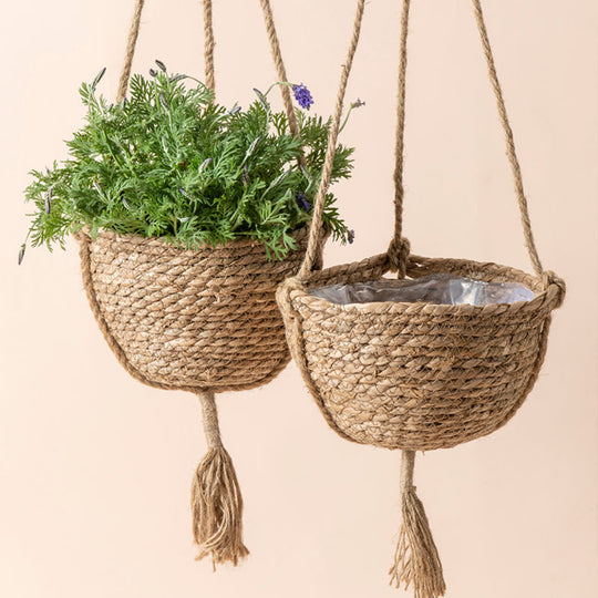 Large Black Pots Set of 2 - Hanging Planters – LA JOLIE MUSE