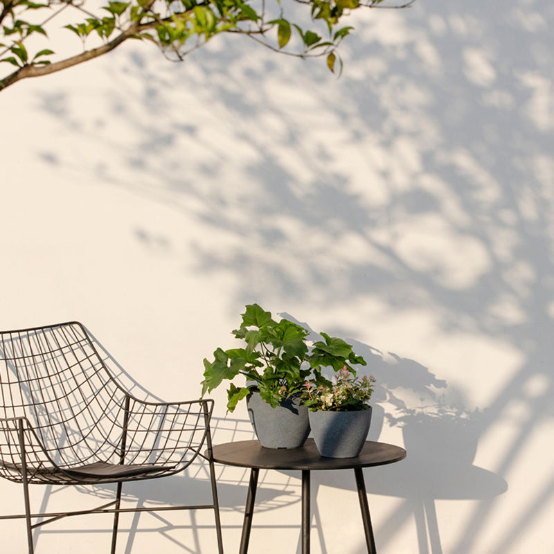 Weathered Gray Pots Set of 2 - Tall Planter